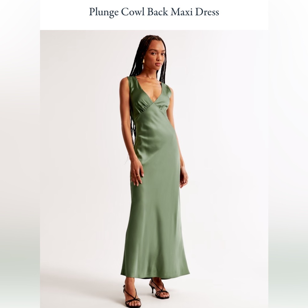Abercrombie Plunge Cowl Back Maxi Dress